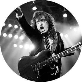 Angus Young and his Gibson SG