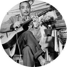 Django Reinhardt and his Selmer guitar